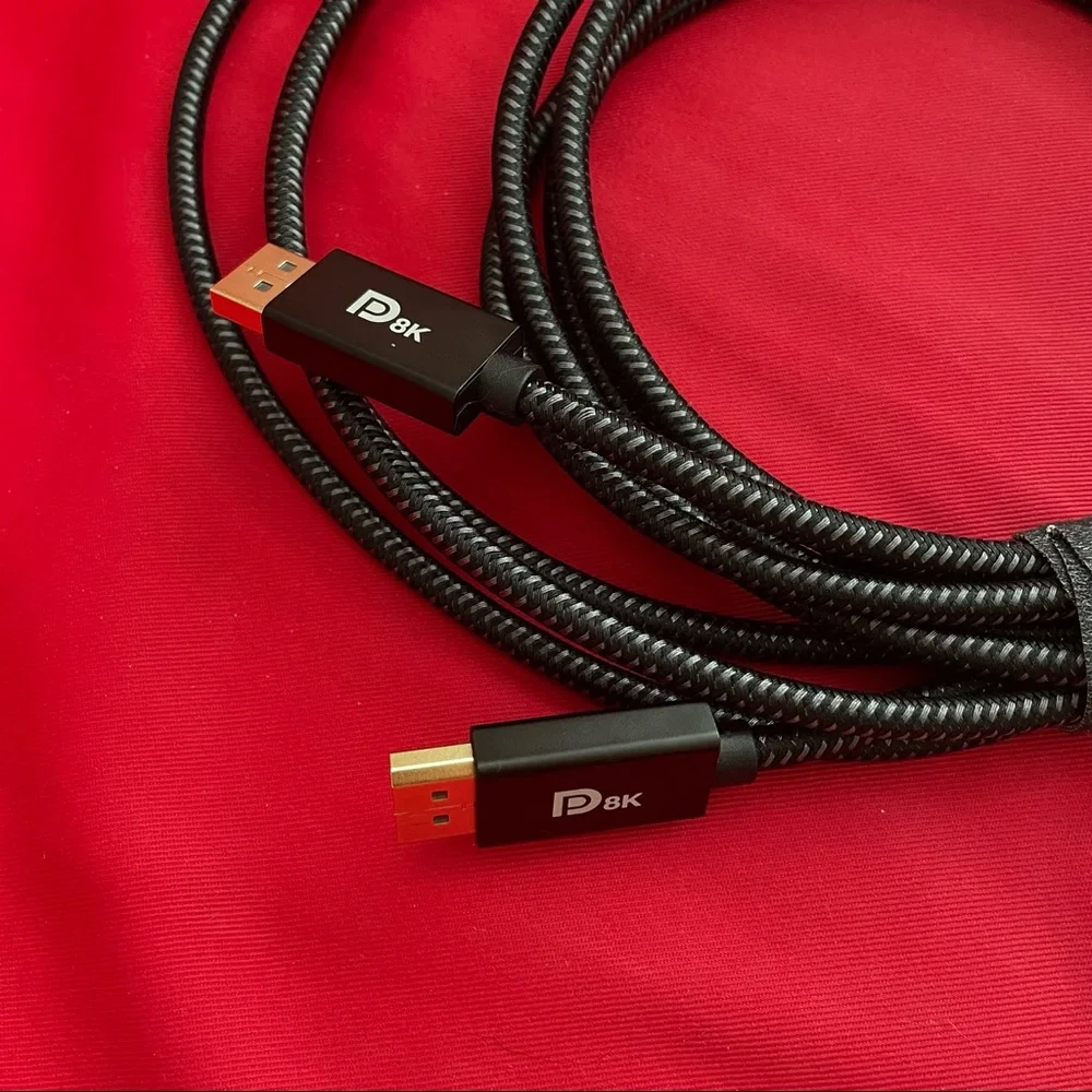 Braided Display Port for Gaming Monitor, Graphics, PC